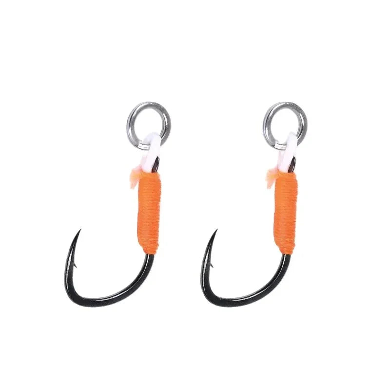 Hameçons assist hook haute performance acier inoxydable qualité premium pêche jigging mer profonde carnassiers marins thon serran dorade assist rig kevlar solidité maximale montage leurres métalliques jigs pointe ultra-piquante ferrage optimal présentation naturelle pénétration parfaite résistance corrosion eau salée combat poissons puissants accessoire spécialisé pêcheurs techniques