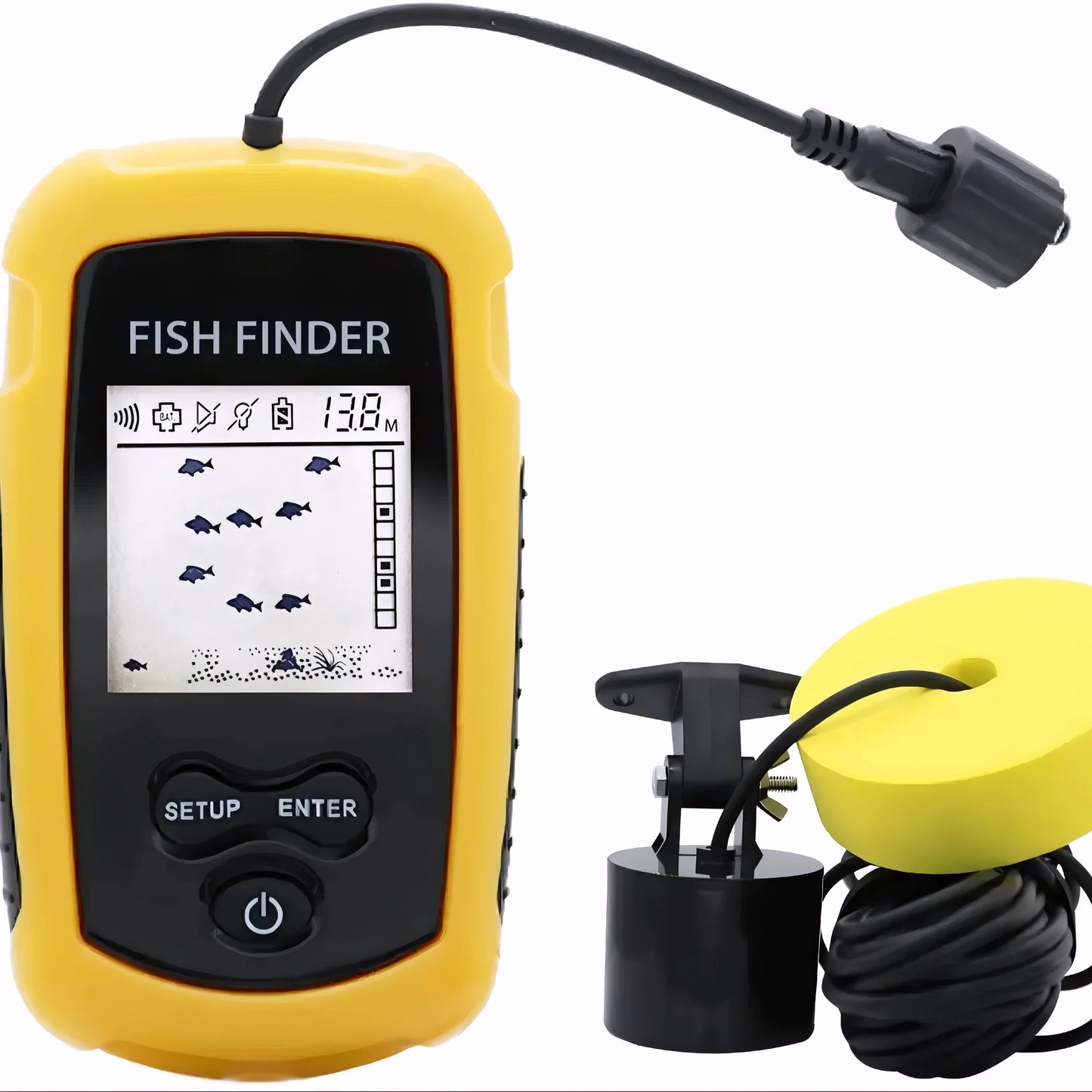 Sondeur de pêche portable technologie avancée écran couleur haute définition sonar précision remarquable détection poissons structure fond température eau profondeur maximale étanche résistant usage intensif batterie longue durée autonomie parfaite pêche bateau rive carnassiers carpe silure transducteur puissant signal stable interface intuitive légèreté transport facile localisation spots poissons cartographie précise accessoire technologique essentiel pêcheur moderne