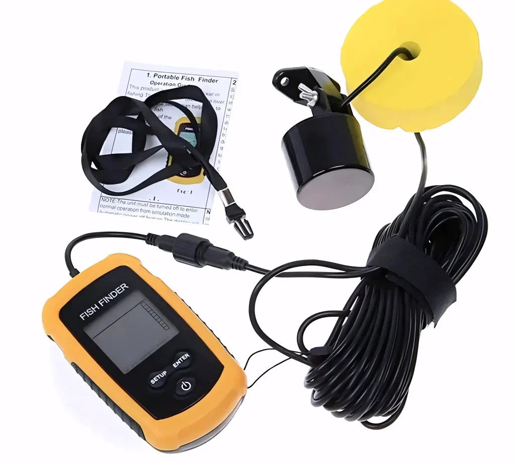 Sondeur de pêche portable technologie avancée écran couleur haute définition sonar précision remarquable détection poissons structure fond température eau profondeur maximale étanche résistant usage intensif batterie longue durée autonomie parfaite pêche bateau rive carnassiers carpe silure transducteur puissant signal stable interface intuitive légèreté transport facile localisation spots poissons cartographie précise accessoire technologique essentiel pêcheur moderne