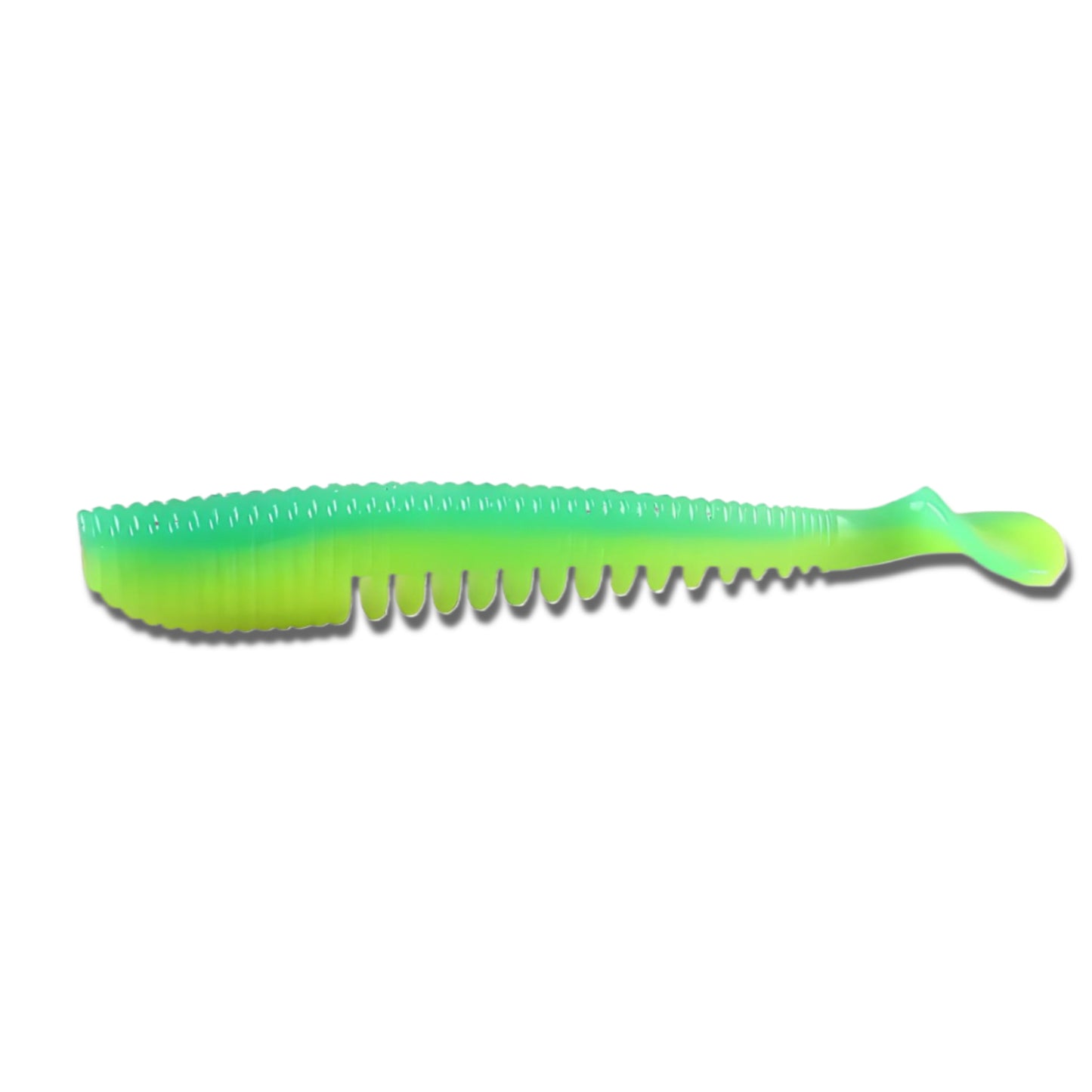 Leurre souple shad rainuré 8cm - 10pcs