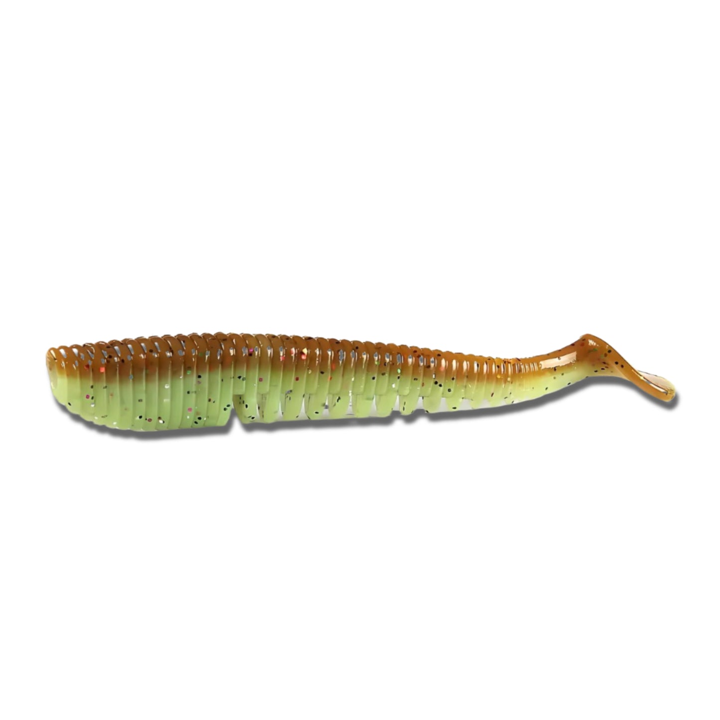 Leurre souple shad rainuré 8cm - 10pcs