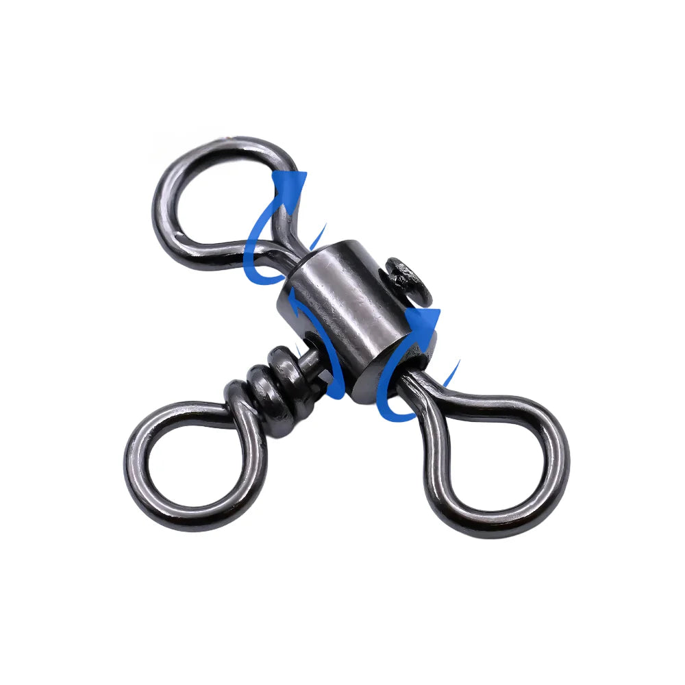 Emerillons triple ultra-résistants acier inoxydable qualité premium pêche gros carnassiers silure carpe mer rotation multiple parfaite anti-vrillage renforcé montages exigeants combat poissons puissants connexion solide résistance optimale pêche sportive accessoire essentiel fiabilité maximale design professionnel haute charge résistance corrosion durabilité exceptionnelle